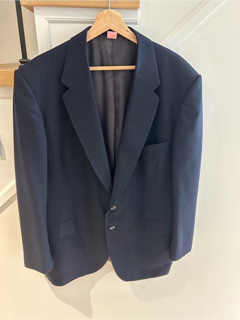 Ermenegildo Zegna Dark Navy Pinstripe Two-Button Suit Jacket